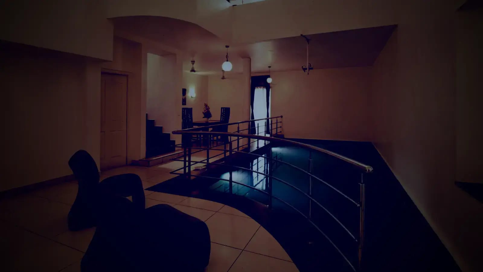 Swim through movie night. — The projector comes on above the indoor pool, and the water carries the film.