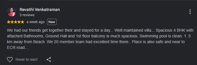 Google review screenshot for ECR Sapphire