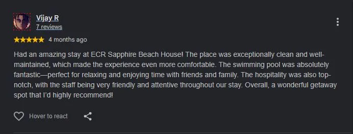 Google review screenshot for ECR Sapphire
